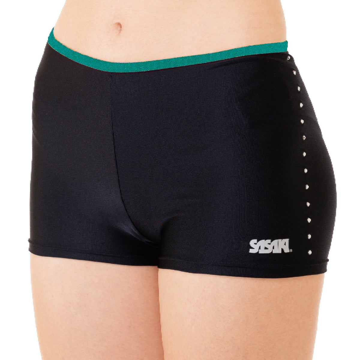 スーパーローライズ1分丈スパッツ(ラインストーン付き) – ササキ