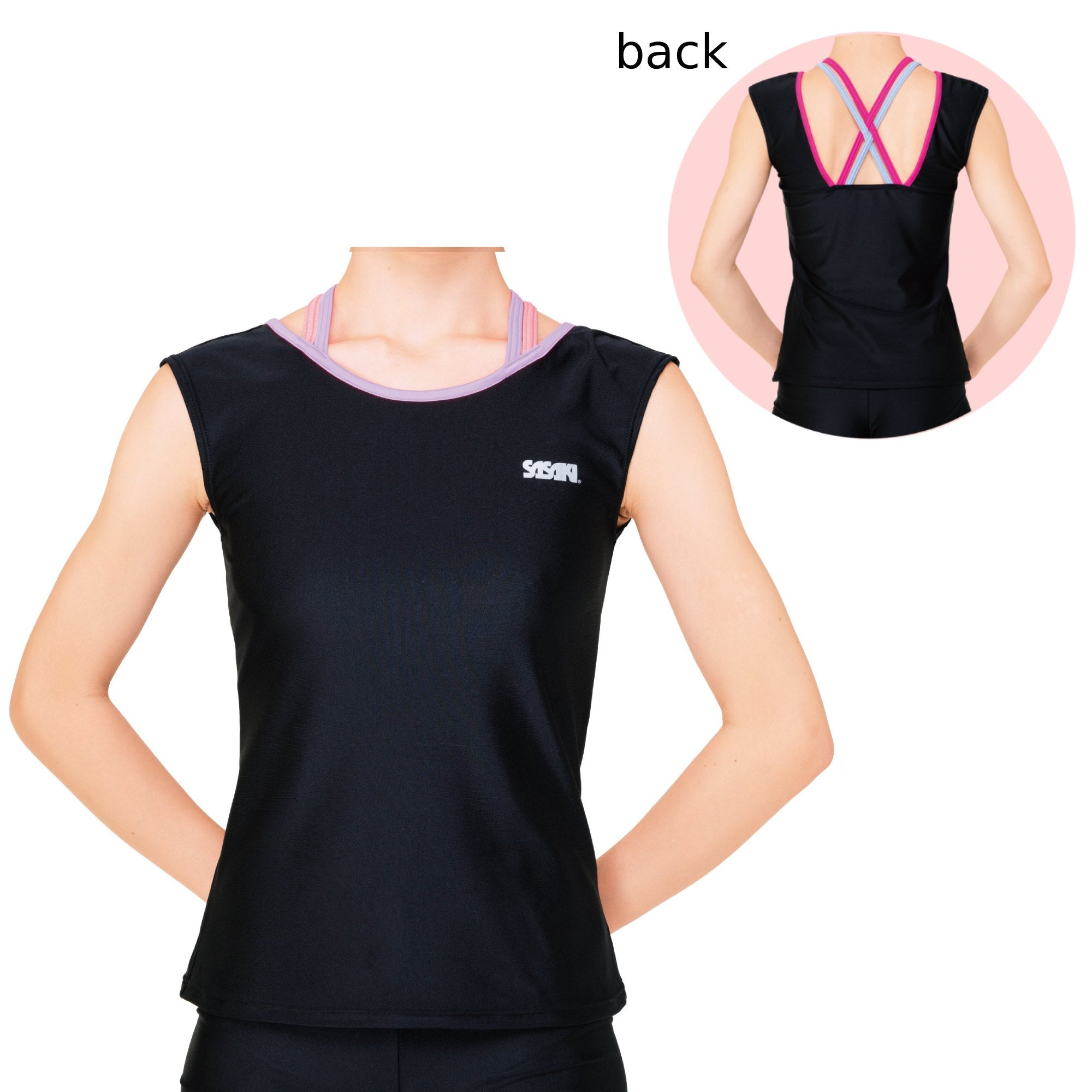 新作サルセーション　Back Pleat Tank Top Wellness Cross Back Tank Top | ALEXIA STAM